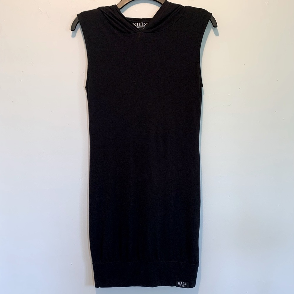 KillStar Hooded Sleeveless Black Mini Dress Tunic